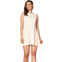Greciilooks Women Ribbed Fit And Flare Regular Fit Western Dress (White, Xx-Large)