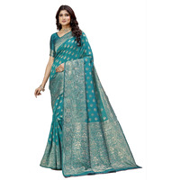 Shasmi Women's Banarasi Saree Pure Kanjivaram Silk Saree Soft New Ladies 2025 Design Wear Pattu Sarees Latest Party Sari Collections With Blouse Piece For Wedding Sadi (Pari-216 Rama)