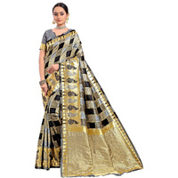 Glory Sarees Womens Banarasi Saree (Banarasi_Saree124_Grey)