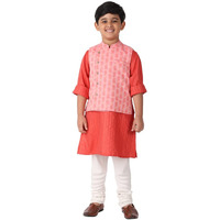 Fabindia Kids Cotton Dobby Jacket Pink_12-14Y
