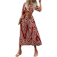 Greciilooks Women's Rayon Wrap Maxi Dress (Gl-Wd1235_Red