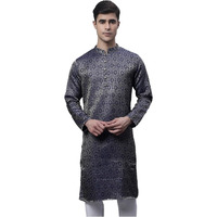 Jompers Men's Ethnic Woven Design Kurtas (Navy, Xl)