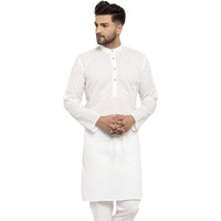 Jompers Men's Chicken Cotton Kurta. (Cream, Xxl)