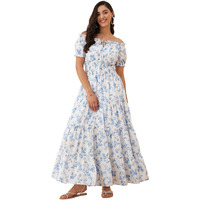 Rare Women's Regular Fit Fit And Flare Dress (Ep7546C_White L)