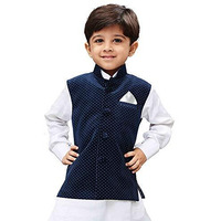 Jbn Creation Boys' Navy Blue Velvet Nehru Jacket_Vasbjbu014_30