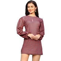 Leriya Fashion Party Dresses For Women Choker Multicolor Bodycon Mini Wrap Dress (Xx-Large, Red)