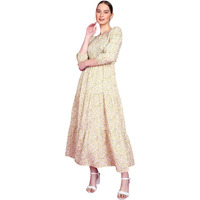Popwings Polyester Fit And Flare Maxi Women Dress (B0Cgdghnv3_Lemon Yellow