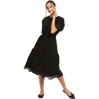 Rare London Women's Standard Length Midi Casual Dress (Ep31080-Xl_Black_X-Large_Black_Xl)