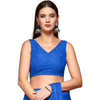 Oomph! Readymade Blouse For Women, Brocade, Sleeveless, V-Neck, Rbbl617