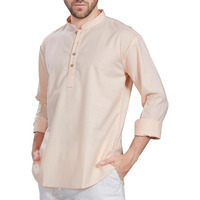 Divisive Men's Cotton Relaxed Fit Short Kurta (Dkrt842_Xxl_Peach)