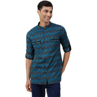Fabindia Men's Cotton Slim Kurta (20041013_Blue