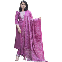 Alvami Women's Silk Solid Regular Kurta Set (Namo_Pink