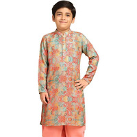 Kisah Boys Kurta | Pashmina Printed Ethnic Wear For Kids Wedding And Occasions-Kk-1025-5-6 Years Multicolour