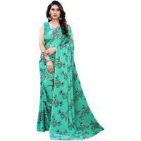 Satrani Women's Woven Polyester Saree (1955St343_Green)