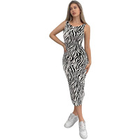 Toochki Dress For Women | Cotton Lycra Dress For Women | One Piece Dress Set | Bodycon Dress For Women | Dresses For Women | Black & White Dress | Printed Dress | Dress (Tkcbl-Cl-306-Bw-Dr $Parent)