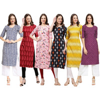 Pinkmint Women's Crepe Digital Print Straight Kurta (M-347-337-339-330-329-355-S)