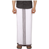 Prakasam Cotton Men's Cotton Dhoti_Moon-Vel-Pkt-Darkbrown_Dark Brown_32