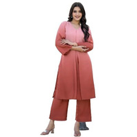 Varanga Women Ombre Coral A-Line Kurta Set