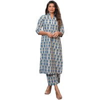 Fabnex Kurta Set For Women | Women Kurta Set With Dupatta | Women Kurta Sets Kurtis | Women Kurta Pant Set (K-42-Blue-S)