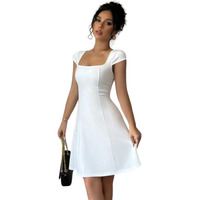 Greciilooks Dresses | Knee Lenght | Bodycon Women Dress | Summer Beach Wear | One Peice Dress For Women (In, Alpha, S, White)