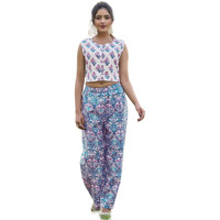 Leriya Fashion Women Rayon Blend Ethnic Wear Formal Kurta Co-Ord Set (Lf-W1986&Tr1000-M-White White)