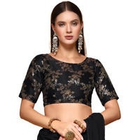 Oomph! Readymade Blouse For Women, Brocade, Boat Neck, Rbbl521