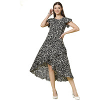 Oomph! Dress For Women Stylish| Summer Vacation Style |Floral Print Wrap Maxi |Lightweight Flared Maxi Dress For Casual & Holiday Wear