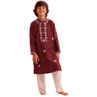 Pspeaches Boys Embroidered Regular Kurta With Pyjamas (10-12Years)