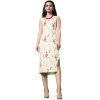 Purvaja Womens Bodycon Below Knee Length Dress (Wini-052-Wax_Off White_Xx-Large)