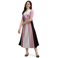 Purvaja Women's Corduroy Empire Waist Maxi Cocktail Dress (Lucy-416-Lv-Bl-M_Light Violet