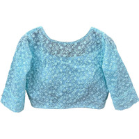 Vihu Fashion Womens Readymade Fancy Sifli Work Half Sleeve Saree Blouse.(Sifli Flower Sea Green_38)