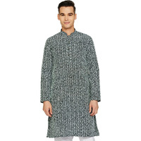Be Active Regular Men's Pure Cotton Lucknowi Kurta Pyjama Set, Mehndi Green, 2Xl (Rfsk0013-Kr Xx-Large)