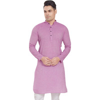 Divisive Men's Pure Cotton Only Regular Fit Long Kurta (Dkrt312_Xxl_Lavendar)
