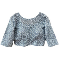 Vihu Fashion Womens Readymade Fancy Sifli Work Half Sleeve Saree Blouse.(Sifli Flower Grey_38)