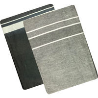 Prakasam Cotton Men's Kerala Style Premam Single (1.28X2.00 Mtrs) Colour (Pack Of 2) (Black- Ash) Dhoti