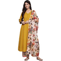 Varanga Women's Crepe Regular Kurta Set (Nv_Vskd31445_Vardup1404_Yellow