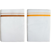 Prakasam Cotton Prakasamcotton Mens (Galaxy Hb) Double (1.28X4.00 Mtrs) Dhoti Pack Of 2 Dhoties With 2 Colours (Multi Colour-12)