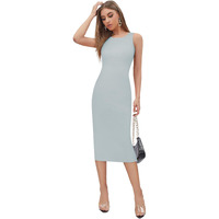 Toochki Dress For Women | Dresses For Women Dress | Bodycon Dress | Sky Blue Bodycon Dress | Midi Length Dress | Lycra Bodycon Dress | One Piece Dress