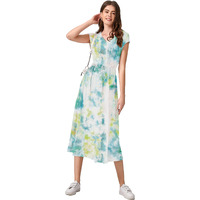 Dhruvi Trendz Womens Lycra Women Western Dresses Regular Fit Western Dresses (Dt-Wd-1024_Blue_2Xl)