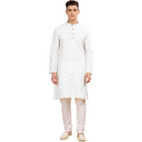 Be Active Men's Cotton Regular Kurta (C-399-1_White