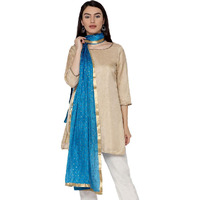 Weavers Villa Women's Embellished Art Silk Dupatta (Dp-Starsilk-Blue_Blue_2.25 Mtr_Blue_L)