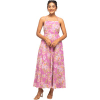Fiorra Women's Light Pink Georgette Floral Printed Dress Dr0011