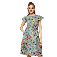 Oomph! Women's Western & Fusion Wear Western Dresses For Women Blue - Md805