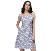 Oomph! Women's Crepe A-Line Mini Dress (Md654_Light Blue 10