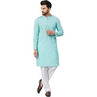 See Designs Men's Cotton Slim Fit Kurta (15173078_Lime Green_Xxl)