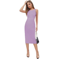 Toochki Women's Lycra Bodycon Midi Dress (Toochki249-Dr_Purple