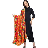 Weavers Villa Women's Polyester Heavy Phulkari Embroided Dupatta, Chunni (2.25 Mtrs) (Design-09)