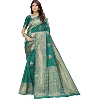 Shasmi Women's Banarasi Saree Pure Kanjivaram Silk Saree Soft New Ladies 2025 Design Wear Pattu Sarees Latest Party Sari Collections With Blouse Piece For Wedding Sadi (Pari-209) (Rama)