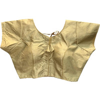Vihu Fashion Women's Phantom Silk Short Sleeves Readymade Saree Blouse