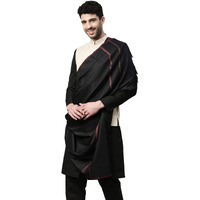 Pashmoda Men Farhat Woven Design Shawl (Size 123X266 Cms, Black Color)